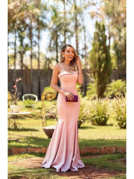 Mermaid Spaghetti Straps Long Prom Dresses Formal Evening Gowns 995011066
