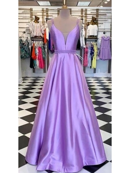 A-Line Spaghetti Straps Long Prom Dresses Formal Evening Gowns 995011077