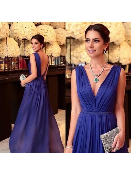 A-Line Chiffon V-Neck Long Prom Dresses Formal Evening Gowns 995011087 A-Line Chiffon V-Neck Long Prom Dresses Formal Evening Gowns 995011087