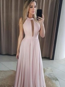 A-Line Chiffon Long Prom Dresses Formal Evening Gowns 995011093