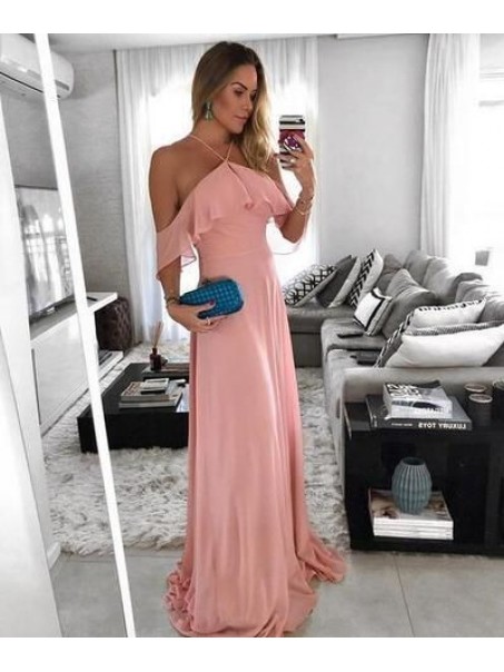 A-Line Chiffon Long Prom Dresses Formal Evening Gowns 995011096