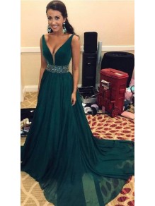 A-Line Beaded Long Prom Dresses Formal Evening Gowns 995011099 A-Line Beaded Long Prom Dresses Formal Evening Gowns 995011099
