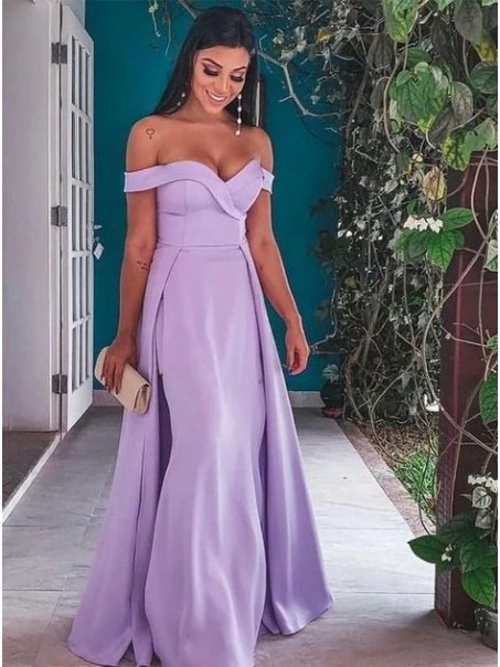 A-Line Off-the-Shoulder Long Prom Dresses Formal Evening Gowns 995011107
