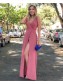 A-Line V-Neck Long Prom Dresses Formal Evening Gowns 995011116