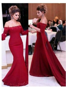 Mermaid Beaded Lace Off-the-Shoulder Long Prom Dresses Formal Evening Gowns 995011131 Mermaid Beaded Lace Off-the-Shoulder Long Prom Dresses Formal Evening Gowns 995011131