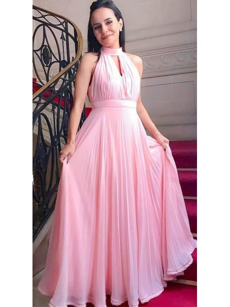 A-Line Chiffon Long Pink Prom Dresses Formal Evening Gowns 995011134 A-Line Chiffon Long Pink Prom Dresses Formal Evening Gowns 995011134