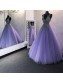 Ball Gown Beaded Tulle Long Prom Dresses Formal Evening Gowns 995011142