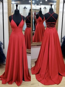 A-Line V-Neck Long Prom Dresses Formal Evening Gowns 995011143 A-Line V-Neck Long Prom Dresses Formal Evening Gowns 995011143