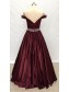 A-Line Beaded Off-the-Shoulder Long Prom Dresses Formal Evening Gowns 995011152