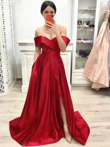 A-Line Off-the-Shoulder Long Prom Dresses Formal Evening Gowns 995011153 A-Line Off-the-Shoulder Long Prom Dresses Formal Evening Gowns 995011153