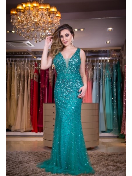 Mermaid Beaded Long Prom Dresses Formal Evening Gowns 995011171