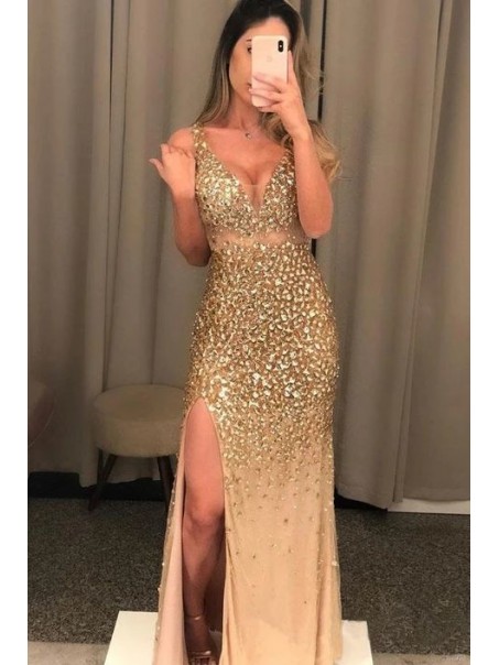 Stunning Beaded Long Prom Dresses Formal Evening Gowns 995011186