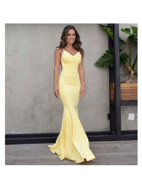 Mermaid Long Yellow Prom Dresses Formal Evening Gowns 995011195 Mermaid Long Yellow Prom Dresses Formal Evening Gowns 995011195