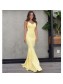 Mermaid Long Yellow Prom Dresses Formal Evening Gowns 995011195 Mermaid Long Yellow Prom Dresses Formal Evening Gowns 995011195
