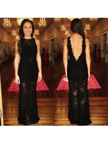 Long Black Beaded Lace Prom Dresses Formal Evening Gowns 995011209 Long Black Beaded Lace Prom Dresses Formal Evening Gowns 995011209