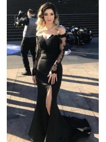 Long Black Lace Mermaid Prom Dresses Formal Evening Gowns 995011216 Long Black Lace Mermaid Prom Dresses Formal Evening Gowns 995011216