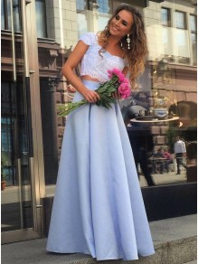A-Line Lace Two Pieces Long Prom Dresses Formal Evening Gowns 995011219 A-Line Lace Two Pieces Long Prom Dresses Formal Evening Gowns 995011219