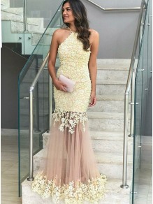 Mermaid Lace Long Prom Dresses Formal Evening Gowns 995011226