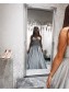 A-Line V-Neck Long Prom Dresses Formal Evening Gowns 995011232