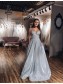 A-Line V-Neck Long Prom Dresses Formal Evening Gowns 995011232