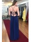 A-Line Beaded Lace Chiffon Long Prom Dresses Formal Evening Gowns 995011243
