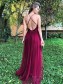 A-Line Sequins Tulle Long Prom Dresses Formal Evening Gowns 995011249