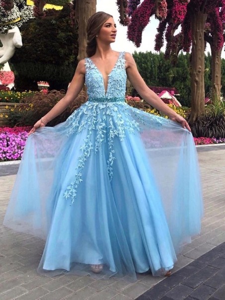 A-Line Beaded Lace Long Prom Dresses Formal Evening Gowns 995011255 A-Line Beaded Lace Long Prom Dresses Formal Evening Gowns 995011255