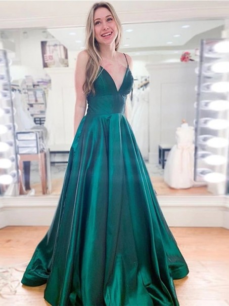 A-Line Long V-Neck Prom Dresses Formal Evening Gowns 995011267 A-Line Long V-Neck Prom Dresses Formal Evening Gowns 995011267