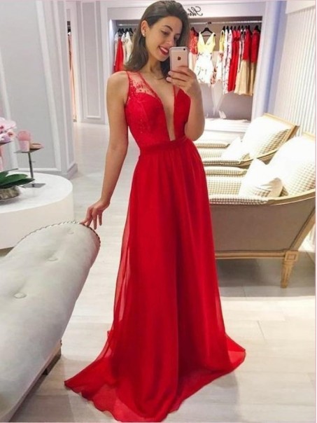 A-Line Long Red Prom Dresses Formal Evening Gowns 995011271 A-Line Long Red Prom Dresses Formal Evening Gowns 995011271