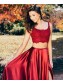 A-Line Two Pieces Lace Long Prom Dresses Formal Evening Gowns 995011274