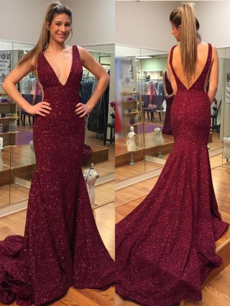 Mermaid V-Neck Sparkle Long Prom Dresses Formal Evening Gowns 995011279 Mermaid V-Neck Sparkle Long Prom Dresses Formal Evening Gowns 995011279