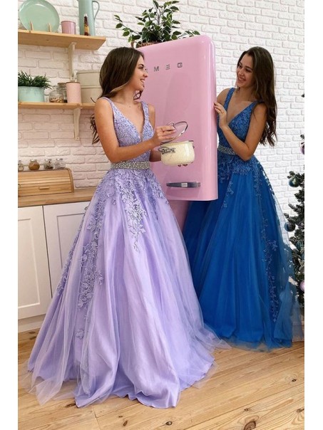 A-Line Beaded Lace Appliques Long Prom Dresses Formal Evening Gowns 995011289 A-Line Beaded Lace Appliques Long Prom Dresses Formal Evening Gowns 995011289