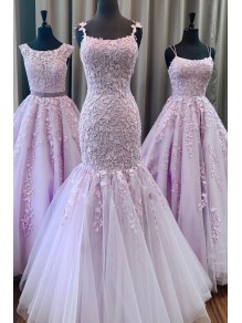 Mermaid Lace Appliques Long Prom Dresses Formal Evening Gowns 995011291