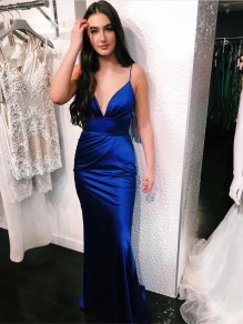 Long Royal Blue Mermaid Prom Dresses Formal Evening Gowns 995011323