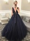 A-Line Lace V-Neck Long Prom Dresses Formal Evening Gowns 995011326 A-Line Lace V-Neck Long Prom Dresses Formal Evening Gowns 995011326
