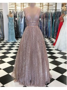 Sparkle V-Neck Long Prom Dresses Formal Evening Dresses 99501133 Sparkle V-Neck Long Prom Dresses Formal Evening Dresses 99501133