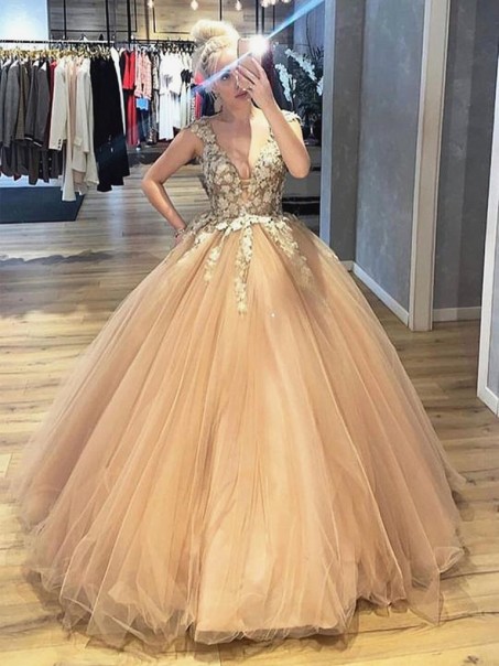 Ball Gown Lace Long Prom Dresses Formal Evening Gowns 995011330