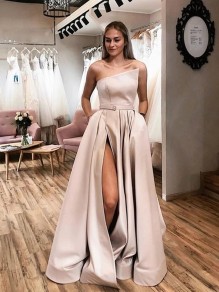 A-Line One Shoulder Long Prom Dresses Formal Evening Gowns 995011332 A-Line One Shoulder Long Prom Dresses Formal Evening Gowns 995011332