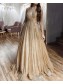 A-Line Sparkle V-Neck Long Prom Dresses Formal Evening Gowns 995011338 A-Line Sparkle V-Neck Long Prom Dresses Formal Evening Gowns 995011338