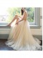 A-Line Beaded Tulle Long Prom Dresses Formal Evening Gowns 995011339 A-Line Beaded Tulle Long Prom Dresses Formal Evening Gowns 995011339