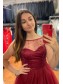 A-Line Beaded Long Prom Dresses Formal Evening Gowns 995011341