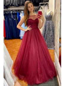 A-Line Beaded Long Prom Dresses Formal Evening Gowns 995011341 A-Line Beaded Long Prom Dresses Formal Evening Gowns 995011341