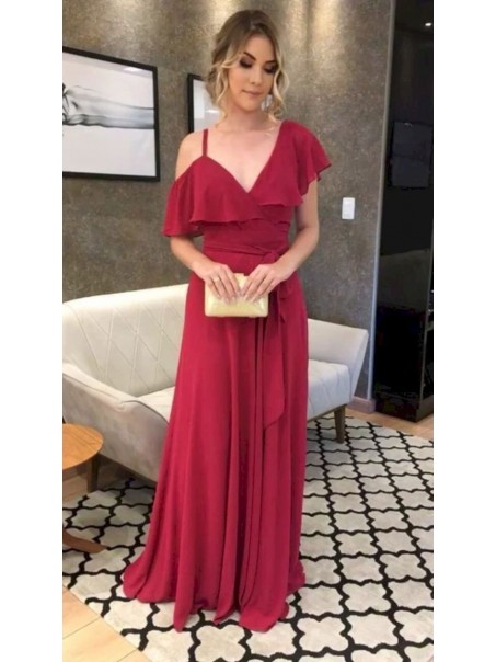 A-Line Chiffon Long Prom Dresses Formal Evening Gowns 995011347