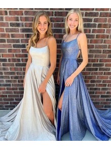 A-Line Sparkle Long Prom Dresses Formal Evening Gowns 995011348