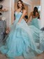 A-Line Sequins Tulle V-Neck Long Prom Dresses Formal Evening Gowns 995011366 A-Line Sequins Tulle V-Neck Long Prom Dresses Formal Evening Gowns 995011366