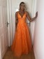 A-Line Beaded Lace Tulle Long Prom Dresses Formal Evening Gowns 995011367