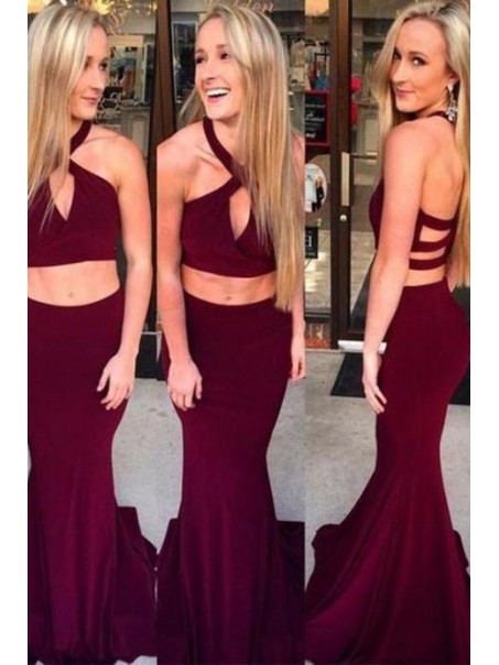 Mermaid Two Pieces Long Prom Dresses Formal Evening Gowns 995011386