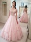 A-Line Lace Two Pieces Long Prom Dresses Formal Evening Gowns 995011391