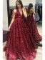 Sparkle Sequined Ball Gown V-Neck Long Prom Dresses Formal Evening Dresses 99501141