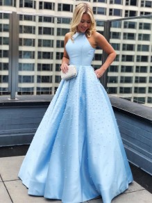 A-Line Beaded Long Prom Dresses Formal Evening Gowns 995011419 A-Line Beaded Long Prom Dresses Formal Evening Gowns 995011419